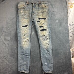 Jordan Craig Men’s 36x34 Skinny Distressed/Destructed Jeans